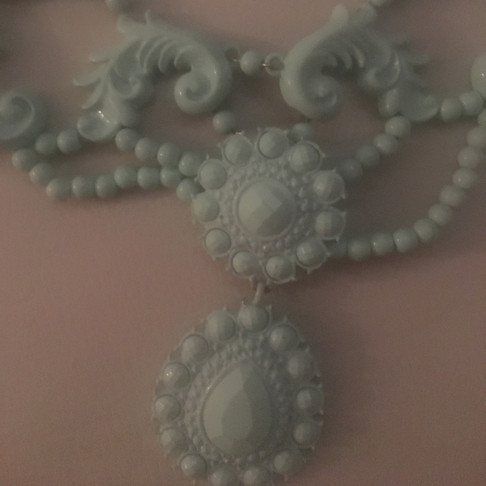 Teal Statement Necklace - image 2